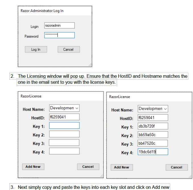 Setting up a License Image